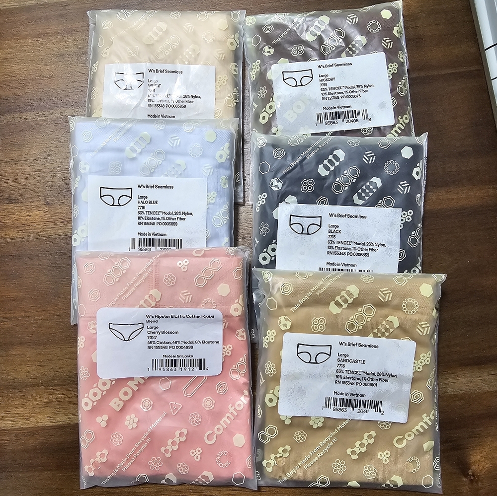 Bombas Panties 6 pairs NWT